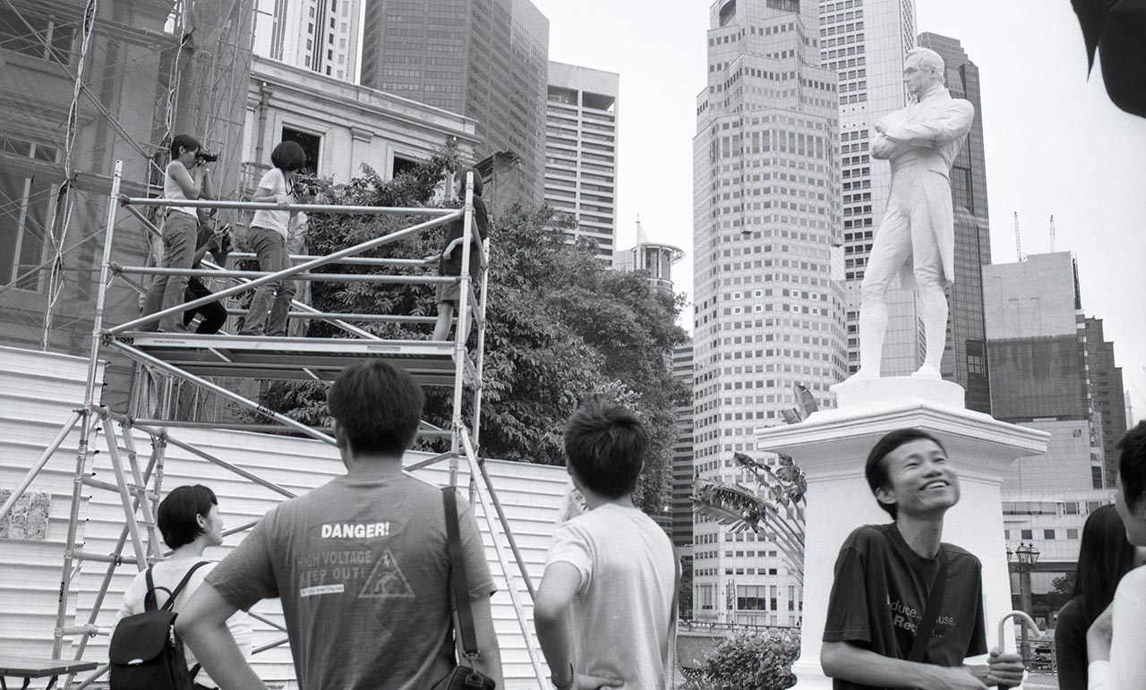 Photographic documentation of Artists Investigating Monuments