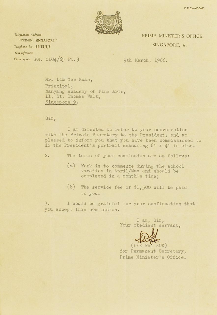 Letter from Lee Wai Kok (Singapore. Prime Minister's Office) to Lim Yew Kuan