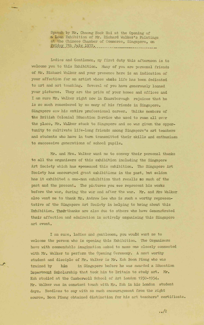 Mr. Cheong Hock Hai's speech, 7 July 1972