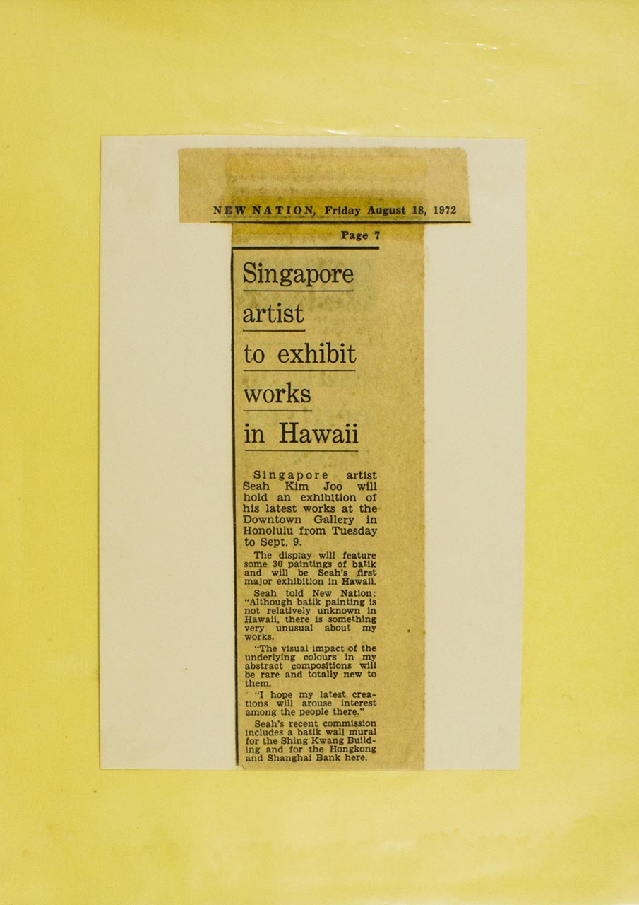 Singapore Artist to exhibit works in Hawaii