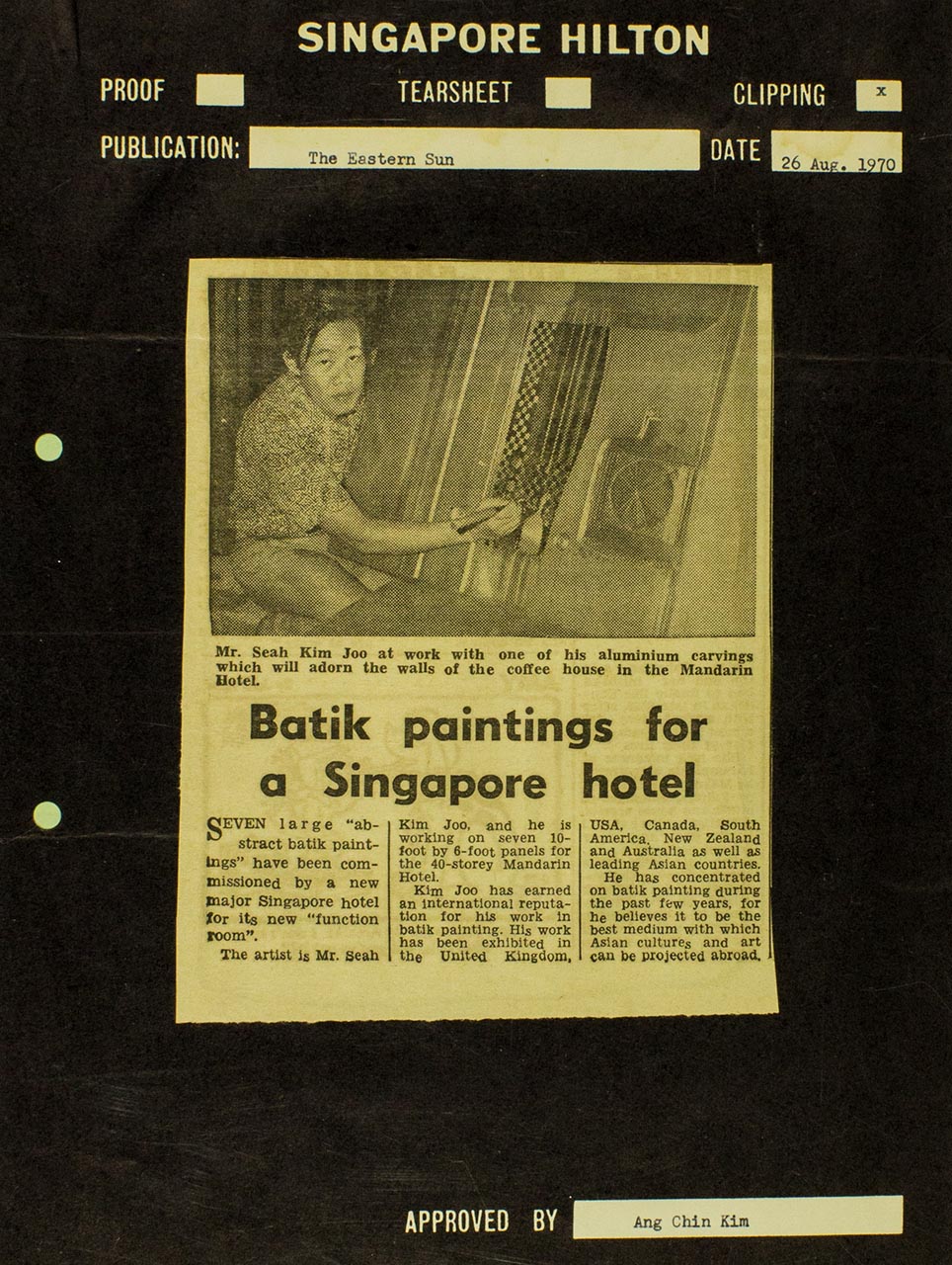 Batik Paintings for a Singapore Hotel