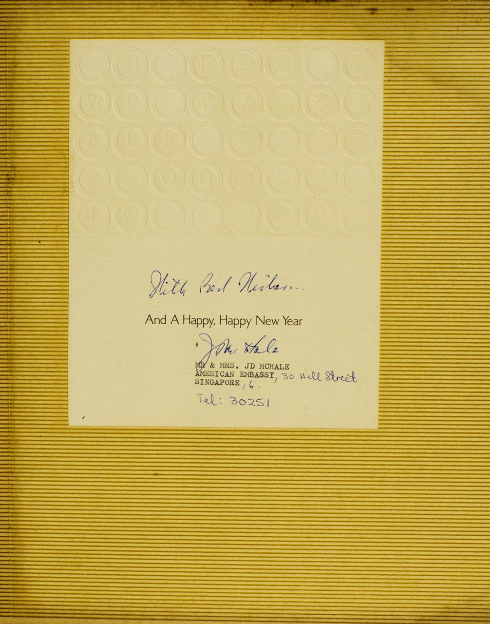 Greeting card from Seah Kim Joo's Archive