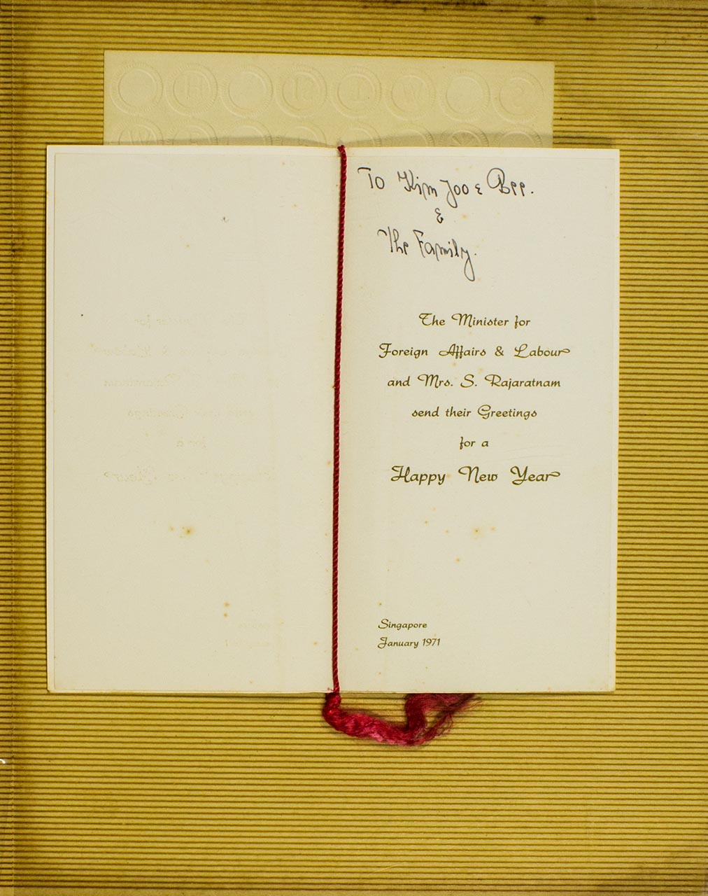 Greeting card from Seah Kim Joo's Archive
