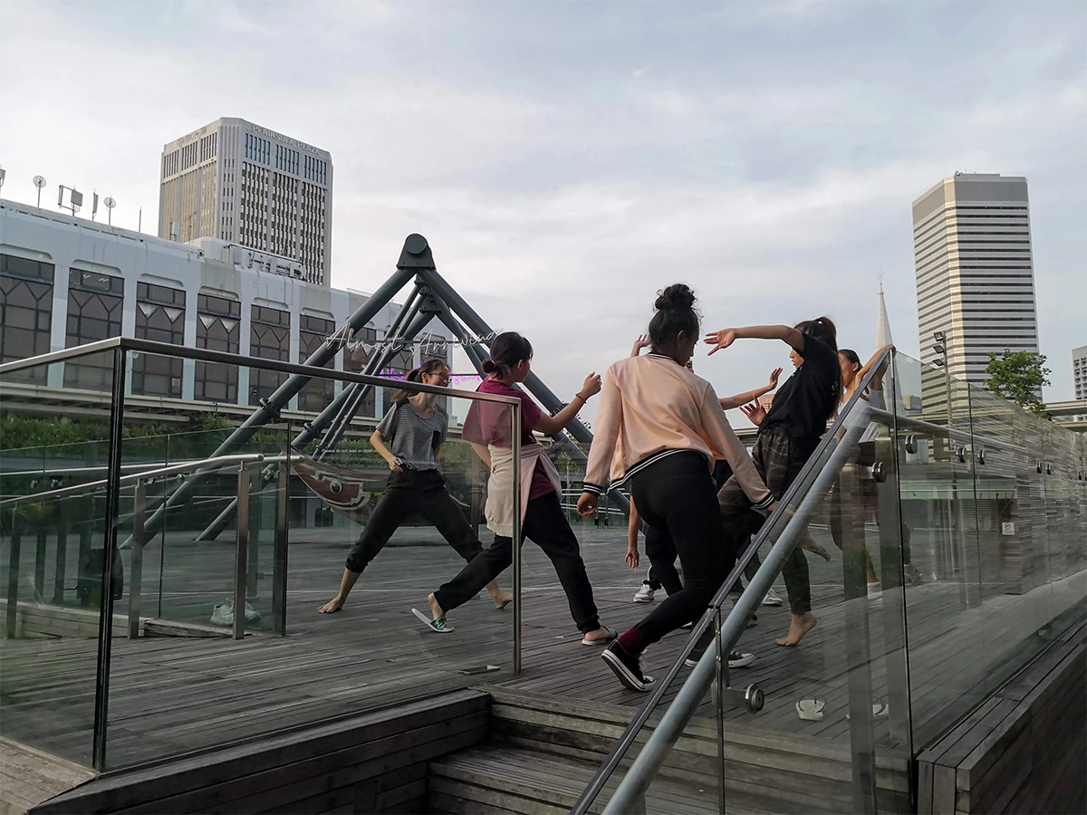 Dancers and Musicians from NAFA Respond to Cao Fei’s Ng Teng Fong Roof Garden Commission