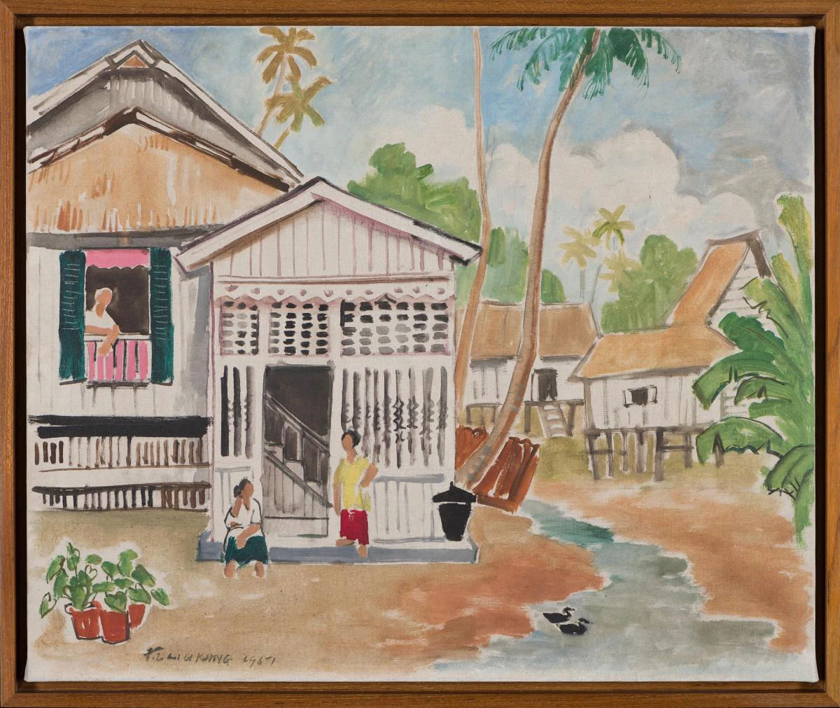 Figure 6. Liu Kang, Kampong Scene, 1960, Oil on canvas