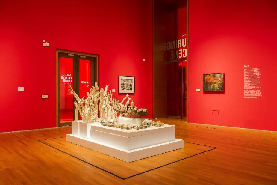 Installation view of Figuring a Scene