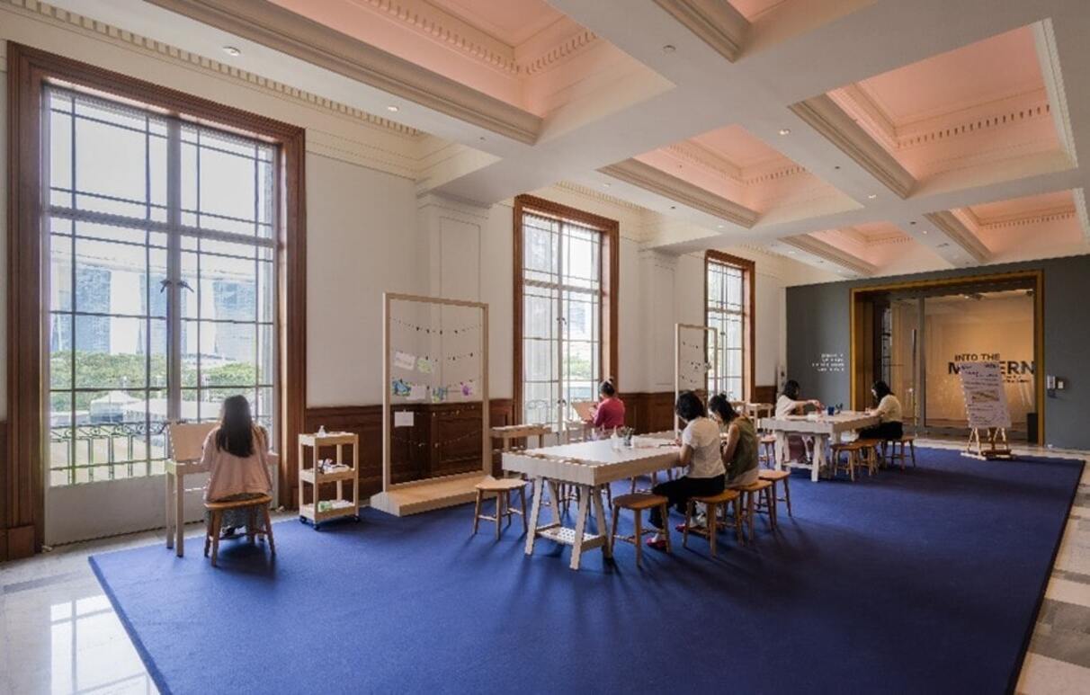 ARTelier learning station situated in exhibition halls