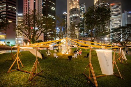 Installation view of Rumah Laut (Coastal Home) by Firdaus Sani at ACM Green