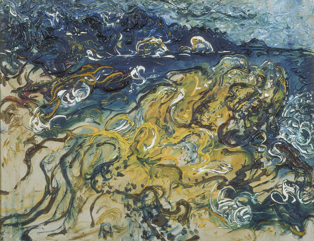 Carmel Beach, schilderij van Affandi