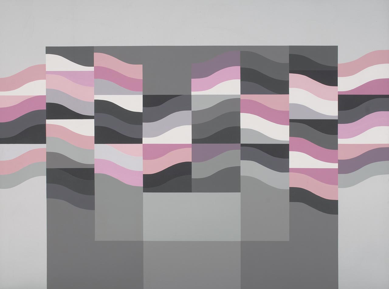 P on Grey Rectangle