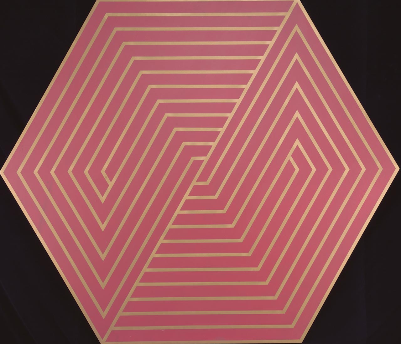 Untitled (Hexagonal - red/gold)