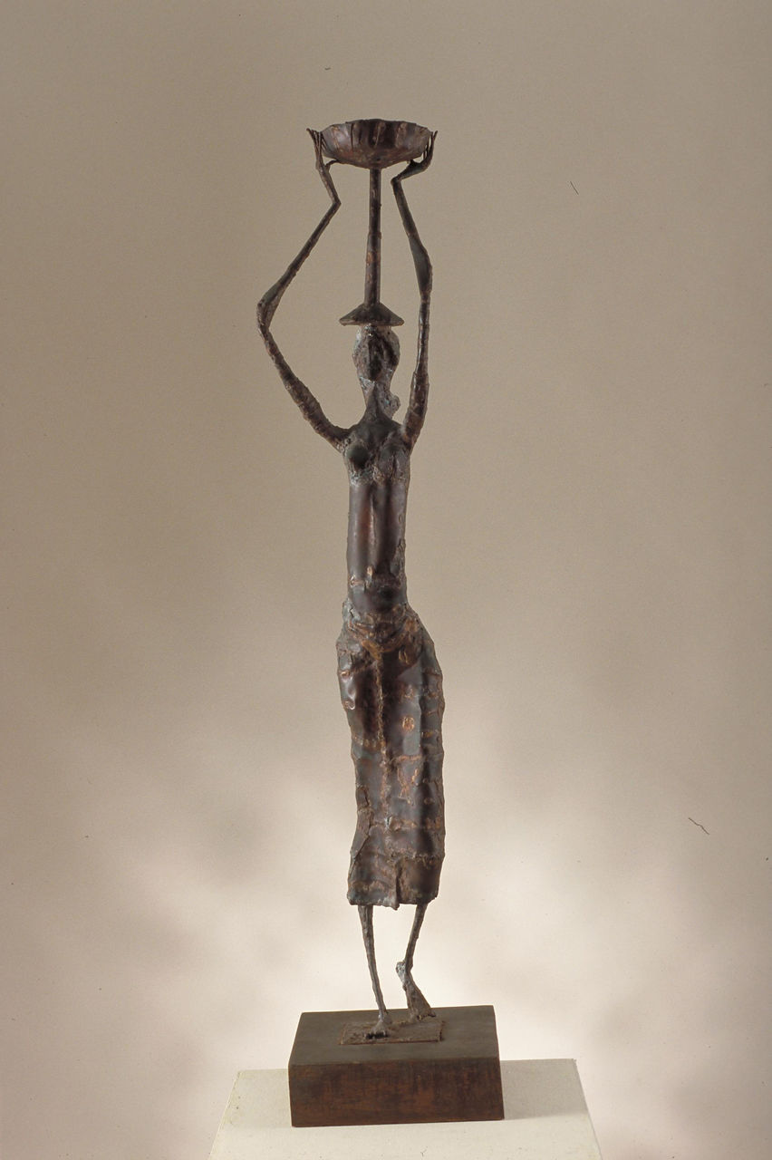 Statue of a Woman Carrying Offerings On Her Head