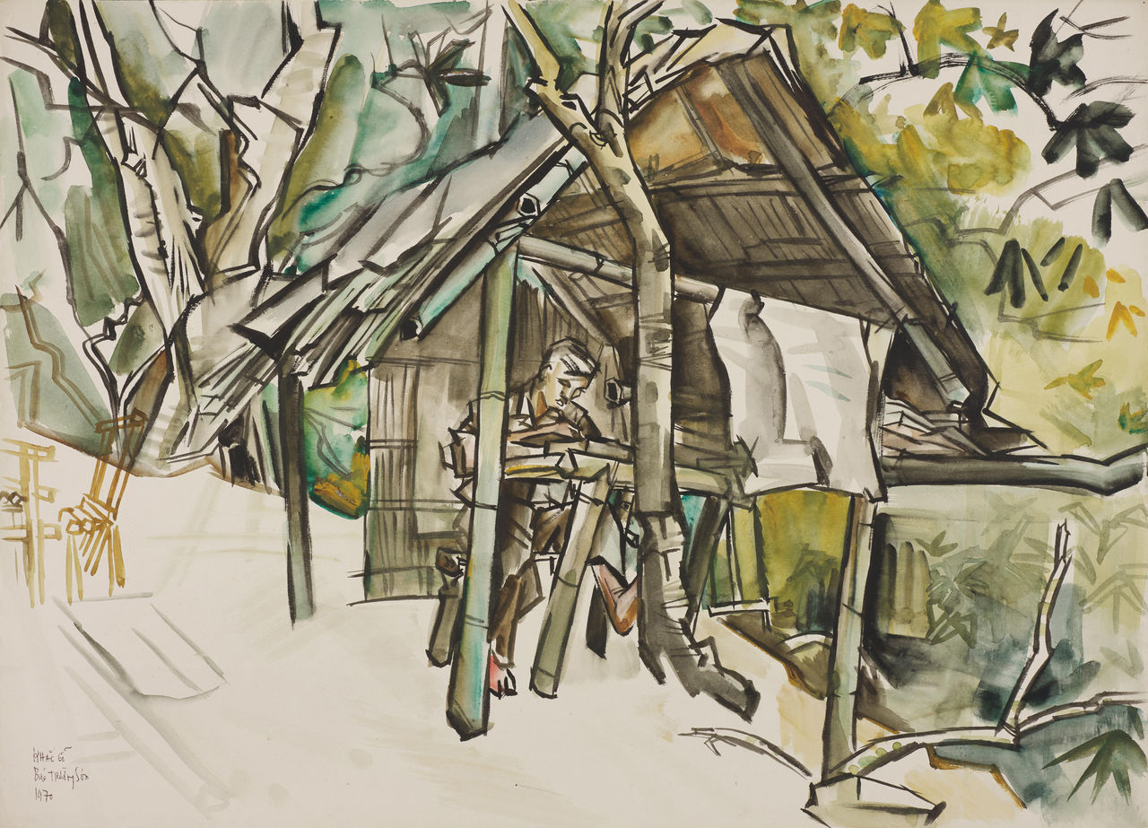 Khắc gỗ báo Trường Sơn (Wood carving newspaper Trường Sơn)