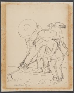 Untitled (Farmers Digging with Hoes)