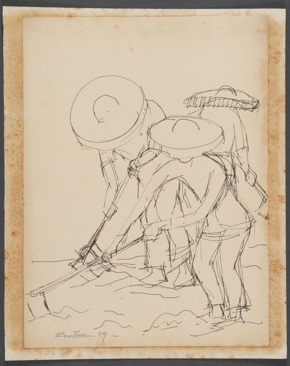 Untitled (Farmers Digging with Hoes)