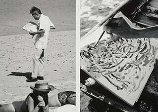 Wu Guanzhong Photography Series 吴冠中写真系列
#6 of 9 - Wu Guanzhong sketches outdoors in Bali. 吴冠中在巴厘岛写生。
