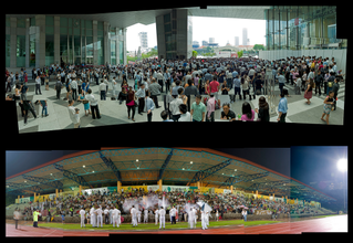 Political Landscapes: People's Action Party Rally, Boat Quay and Woodlands Stadium, 3rd May 2011