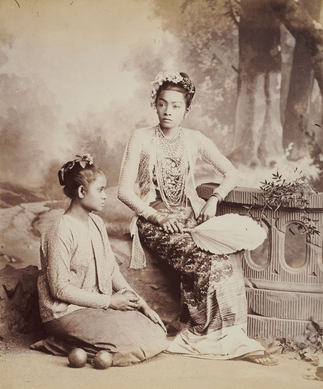 Burmese Lady and Servant