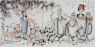 Untitled (Visit the Elders with Two Children)