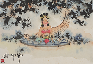 Untitled (Lady Playing Music)