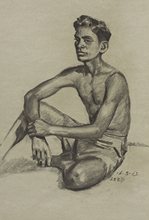 Figure drawing - Seated man 3