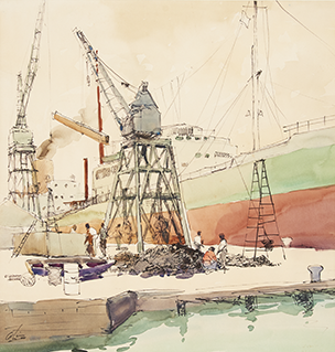 [Not titled] (Portside Sketch)