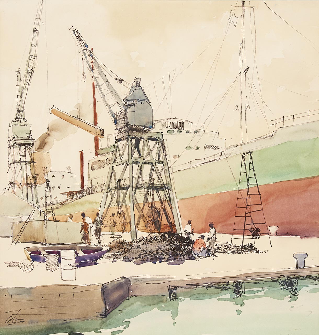 [Not titled] (Portside Sketch)