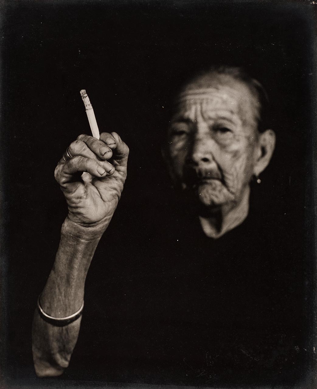Old Lady Smoking