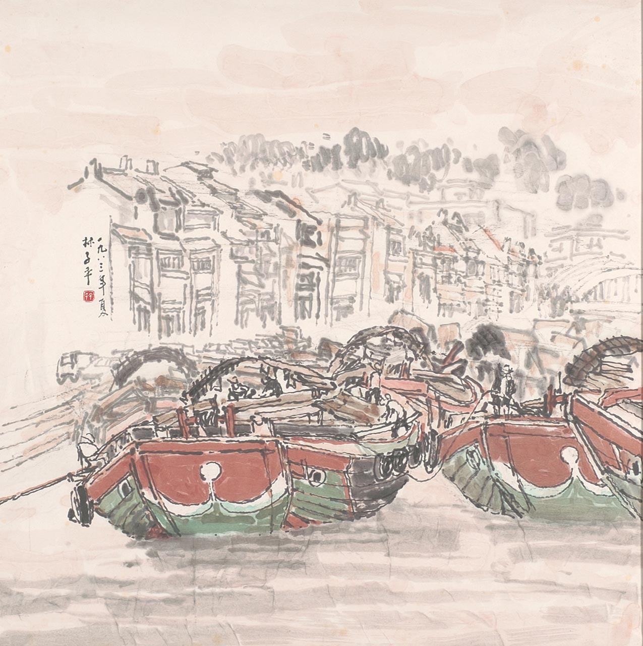 Untitled (Singapore River Boats)