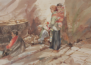 Outside Jokhang (Tibet)