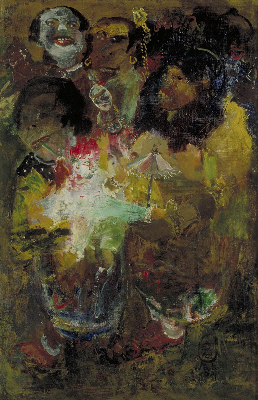 De Punakawan, schilderij van S. Sudjojono