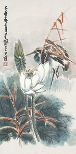 Lotus and Stork