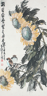 Sunflower and Sparrow
