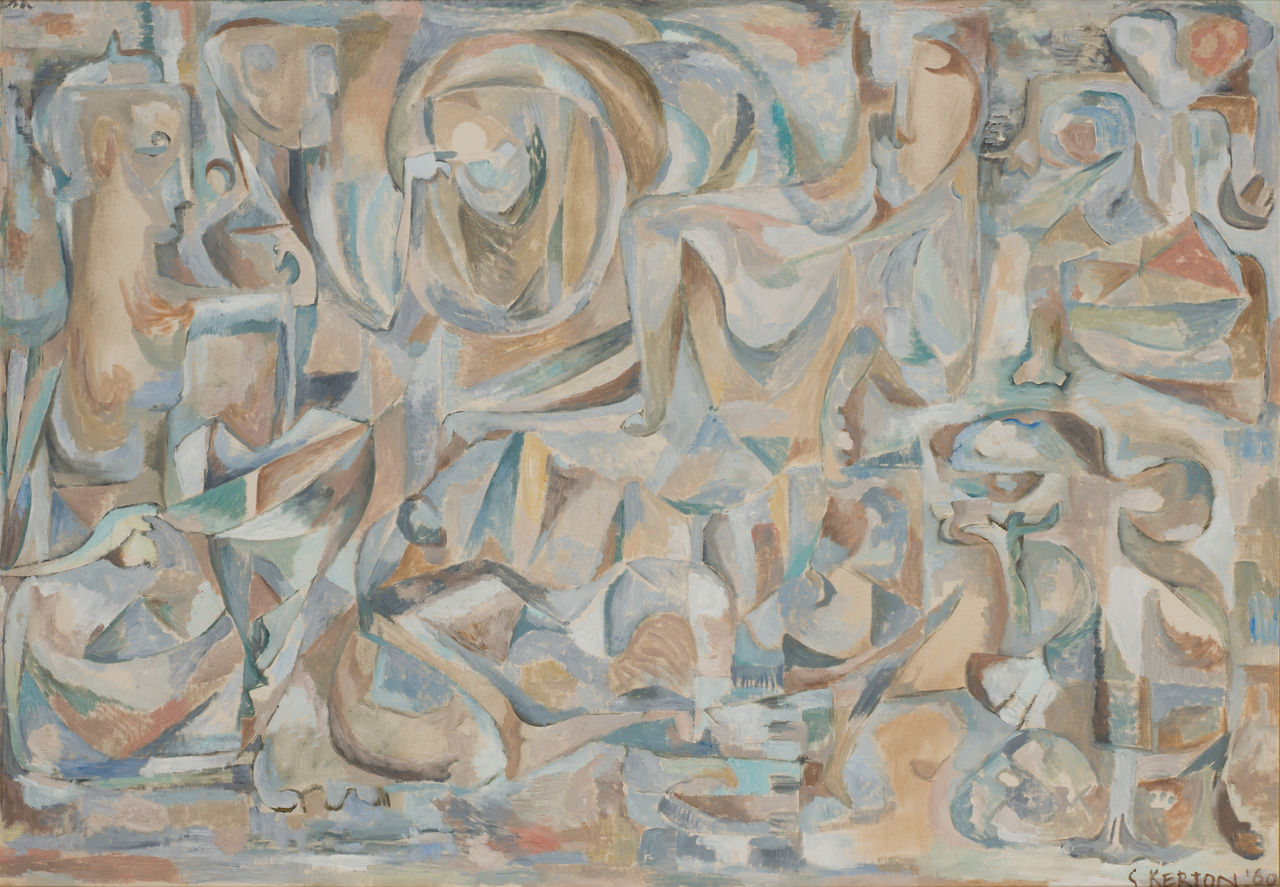 Gamelan-orkest, schilderij van Sudjana Kerton