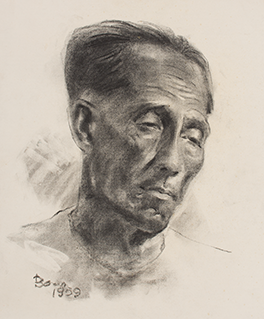 Three quarter view - Old man