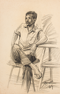 Figure drawing - Seated man 4