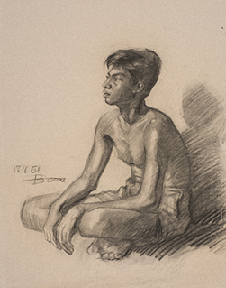 Figure drawing - Seated boy 1