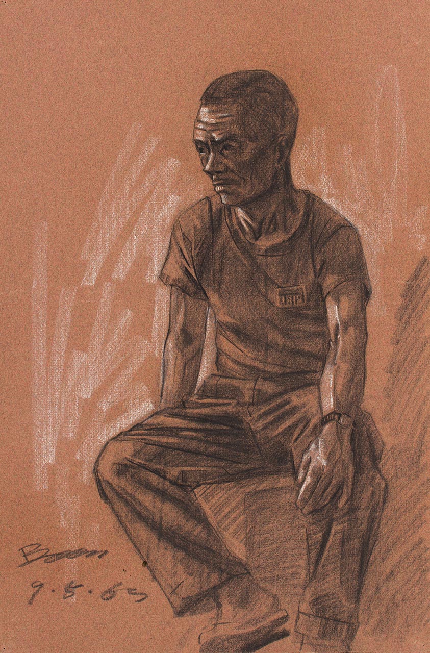 Figure drawing - Seated old man 1