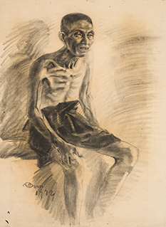 Figure drawing - Seated old man 2