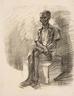 Figure drawing - Seated old man 3