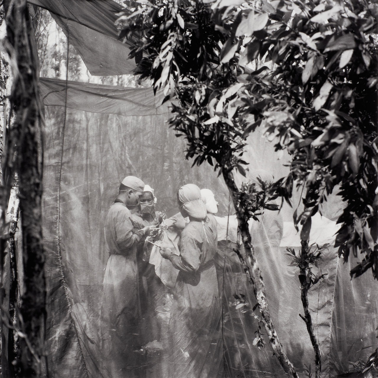 Mobile Military Medical Clinic during the Period when the Enemy is Defoliating U Minh Forest