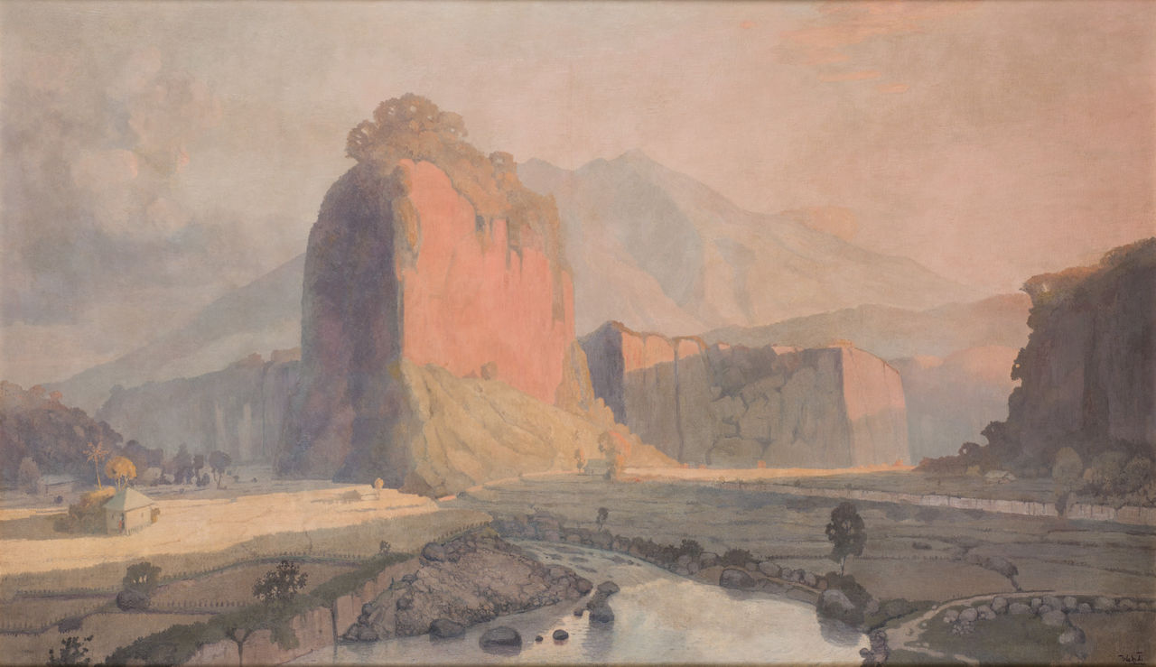 De Canyon van Sianok, schilderij van Wakidi
