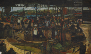 Charcoal factory at Tanjong Rhu