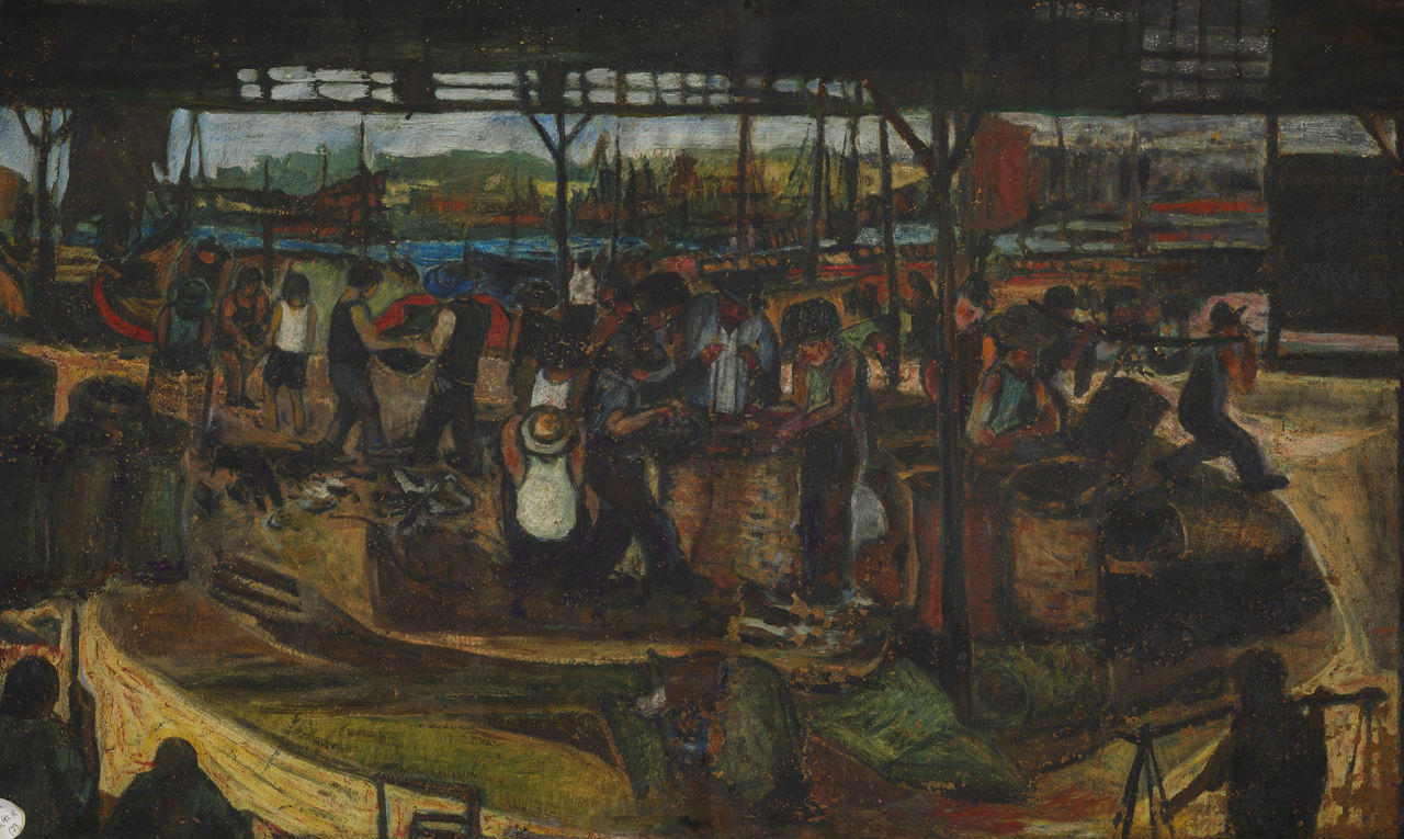 Charcoal factory at Tanjong Rhu