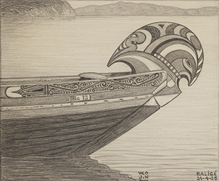 Bow of a Batak Prahu on Lake Toba, Sumatra