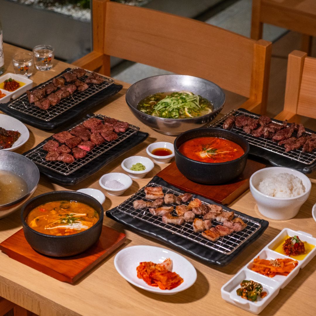 Hot coals over a Korean BBQ grill at Seoul & So