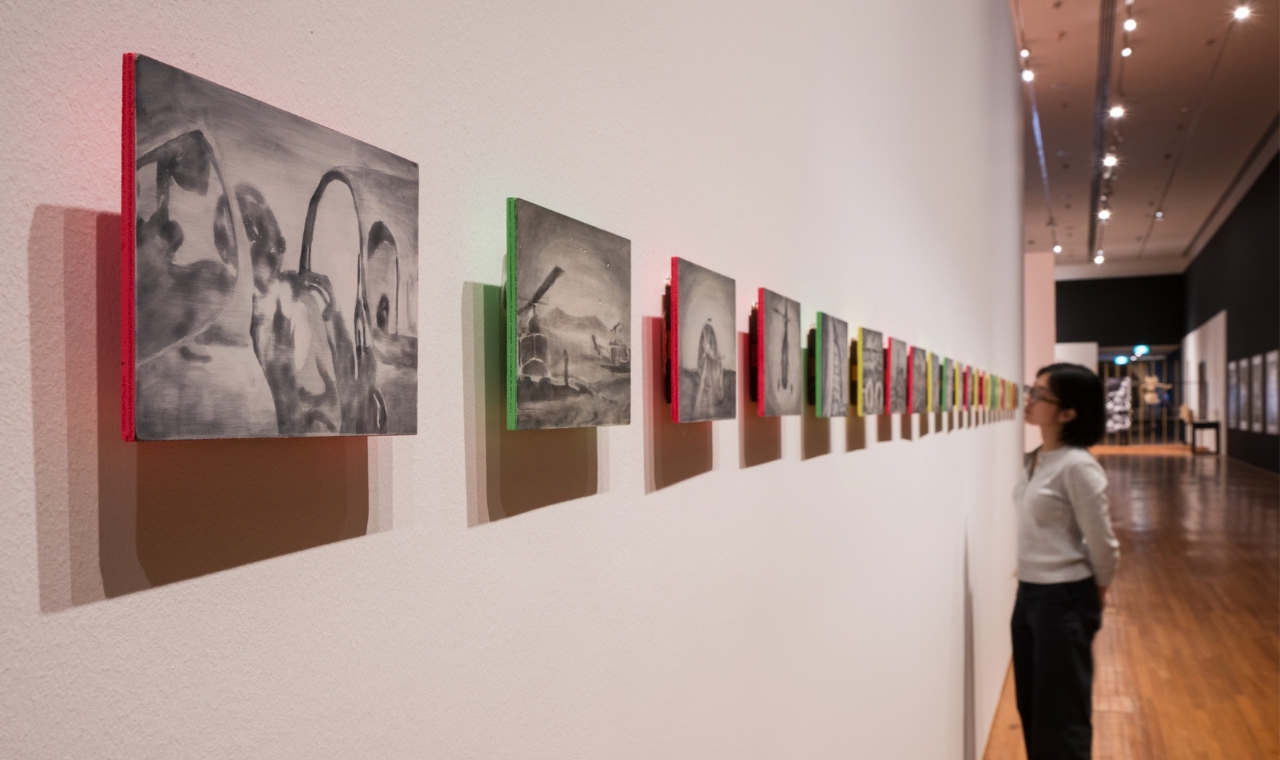Installation view of "Fading Marks" by Vanghoua Anthony Vue at National Gallery Singapore's exhibition, Art Remembers
