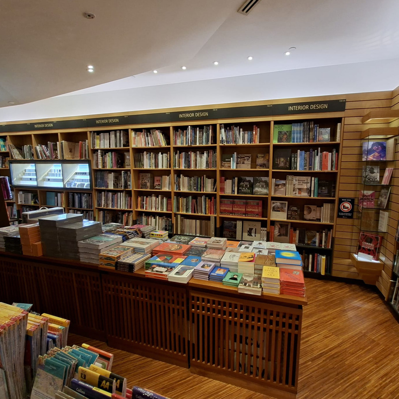 Image of bookshelves in a retail bookstore