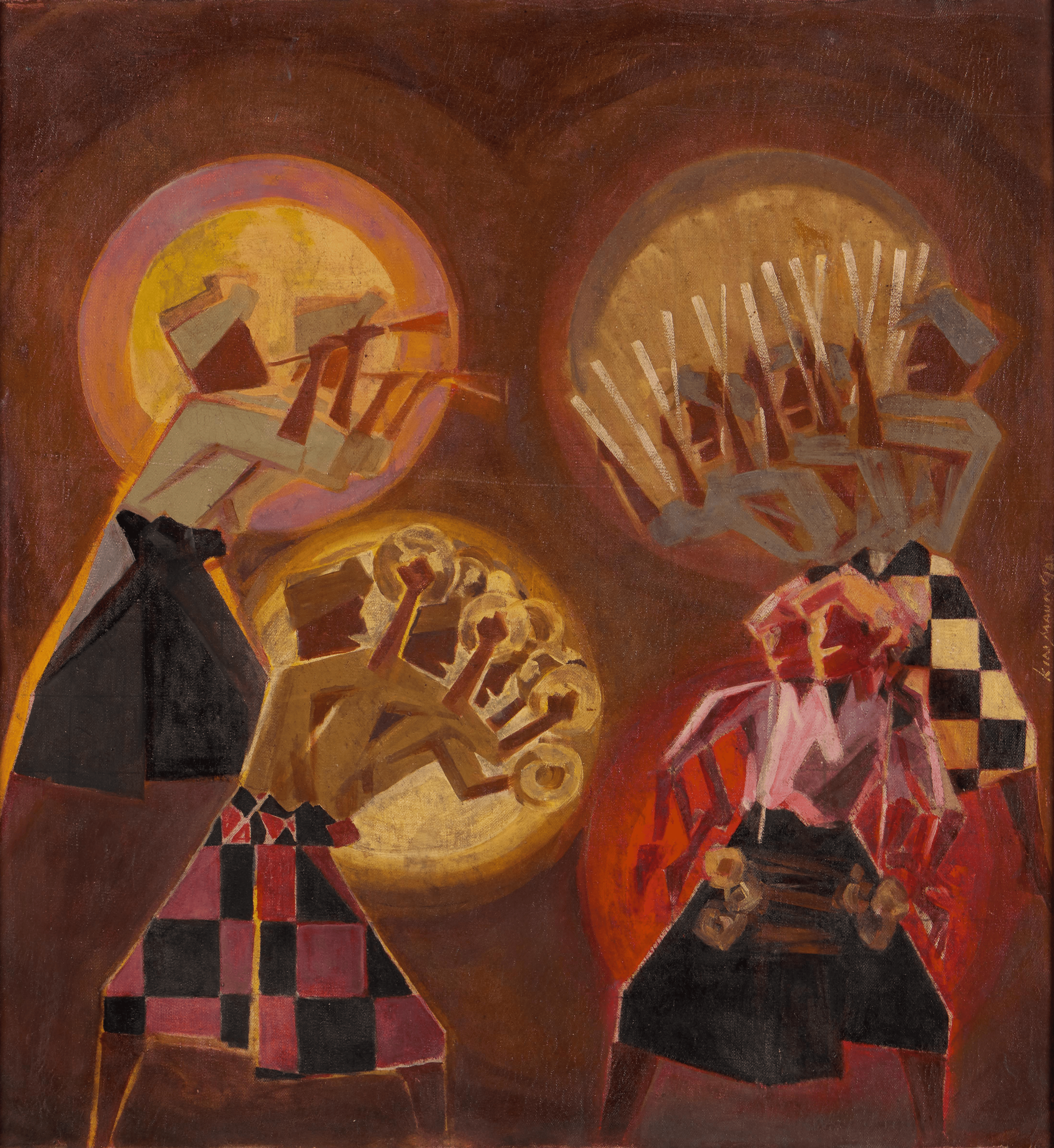 Burmese Musicians by U Kin Maung (Bank)