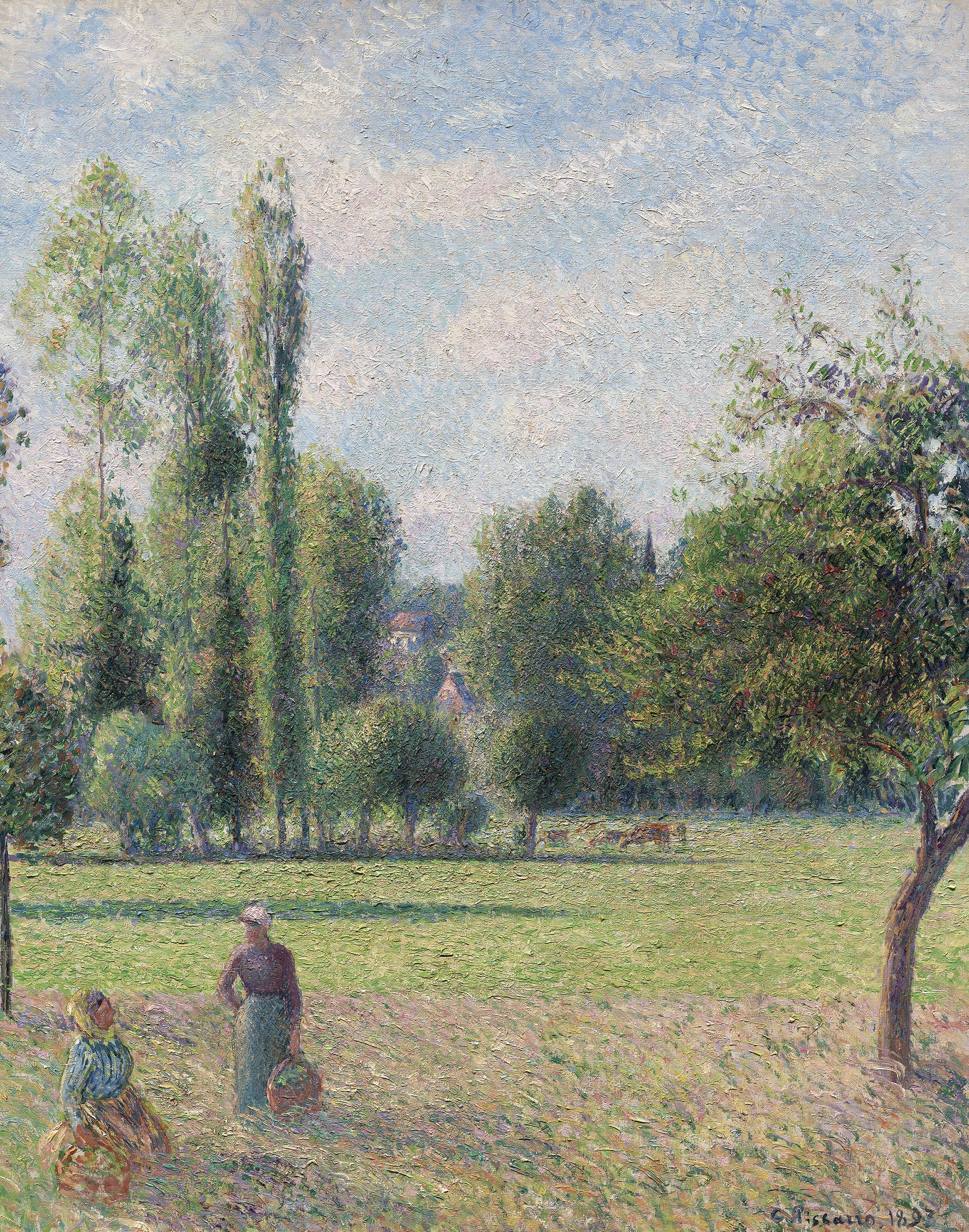 Two Peasant Women in a Meadow (Le Pré)